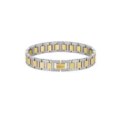 Lacoste Metropole LCJ2040556 bicolor schakelarmband voor heren 10 mm breed - Lengte 19 cm