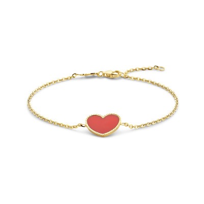 14-karaat-gouden-armband-hart-van-rode-epoxy-lengte-16-18-cm