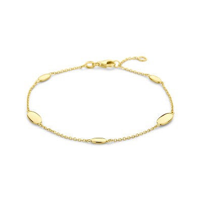 14-karaat-gouden-armband-met-glanzende-ovaaltjes-lengte-17-19-cm