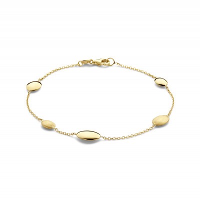 14-karaat-gouden-armband-met-ovale-hangers-lengte-19-cm