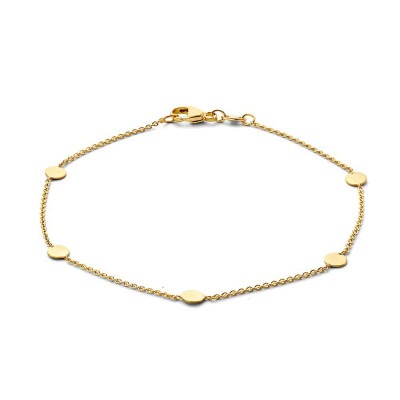 14-karaat-gouden-armband-met-rondjes-lengte-19-cm