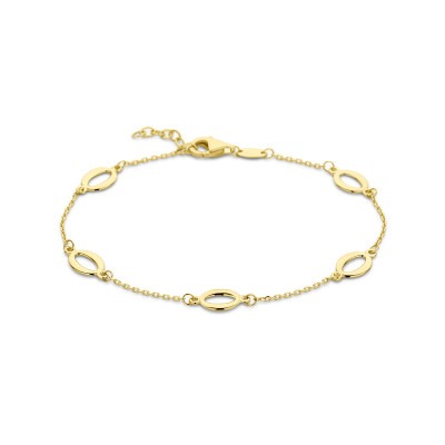 14-karaat-gouden-armband-met-vijf-ovalen-5-5-mm-lengte-17-19-cm