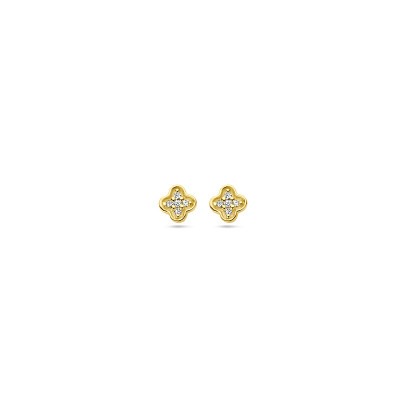 14-karaat-gouden-bloem-oorknoppen-met-diamant-3-mm-x-3-mm