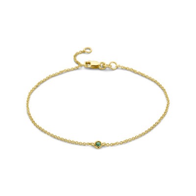 14-karaat-gouden-edelsteen-armband-met-groene-smaragd-lengte-16-18-cm