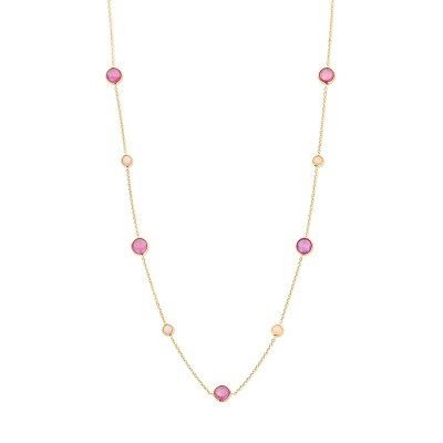 14-karaat-gouden-edelsteen-ketting-met-roze-opaal-en-rode-robijn-lengte-40-45-cm