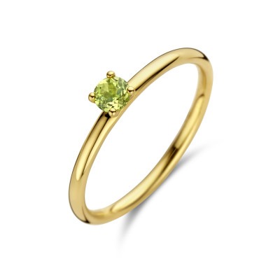 14-karaat-gouden-edelsteen-ring-met-een-solitaire-peridoot-van-3-5-mm