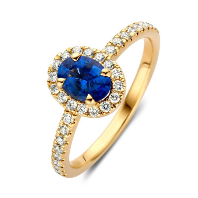 14-karaat-gouden-entourage-ring-met-ovale-saffier-en-diamant-0-32-crt-10-mm-breed