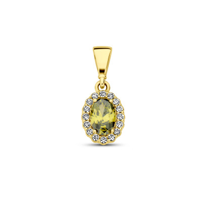 14-karaat-gouden-geboortesteen-hanger-met-lichtgroene-zirkonia-augustus