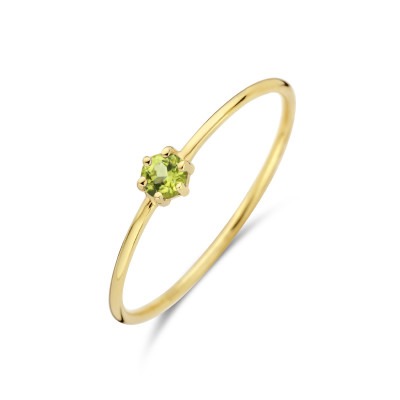 14-karaat-gouden-geboortesteen-ring-augustus-groene-peridoot