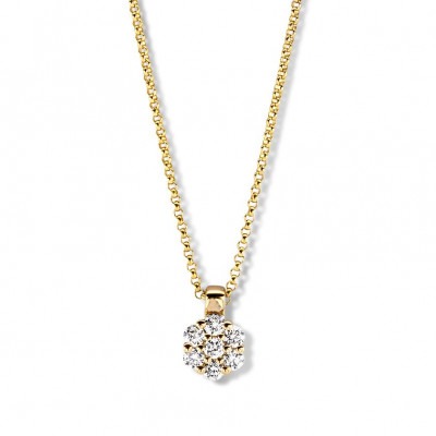 14-karaat-gouden-ketting-met-diamanten-bloem-hanger-lengte-45-cm