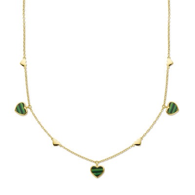 14-karaat-gouden-ketting-met-hartjes-van-goud-en-groen-malachiet-lengte-43-45-cm