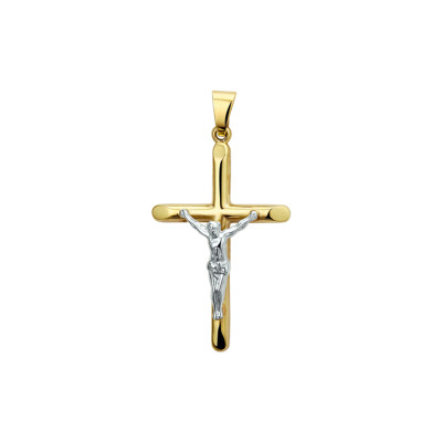 14-karaat-gouden-kruis-hanger-corpus-witgoud-gestift-met-glanzende-afwerking-18-mm-breed-hoogte-28-mm