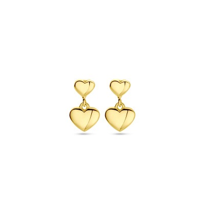 14-karaat-gouden-oorhangers-met-vier-dichte-hartjes-hoogte-11-mm