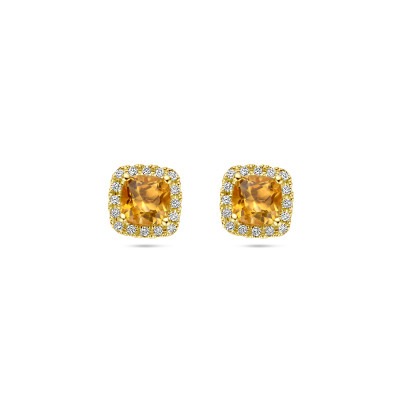 14-karaat-gouden-oorknoppen-vierkant-met-gele-oranje-citrien-en-diamant-7-5-mm