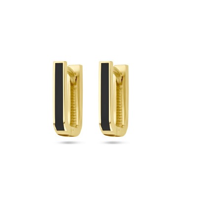 14-karaat-gouden-ovale-klapoorringen-met-zwarte-emaille-2-mm-hoogte-12-mm