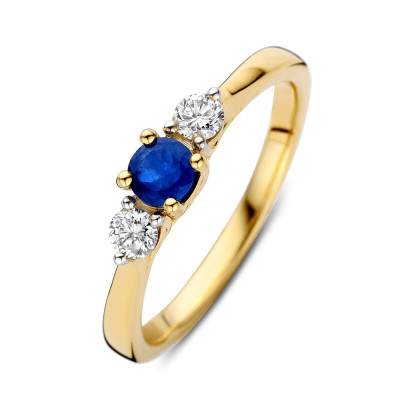 14-karaat-gouden-ring-met-blauwe-saffier-0-35-crt-en-diamanten-0-20-crt-4-5-mm-breed