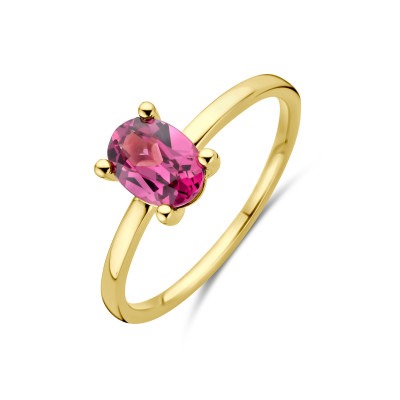 14-karaat-gouden-ring-met-ovale-rode-roze-rhodoliet