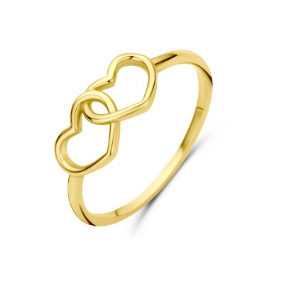 14-karaat-gouden-ring-met-twee-verweven-hartjes