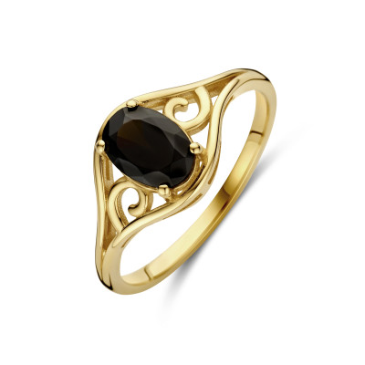 14-karaat-gouden-ring-met-zwarte-onyx-en-sierlijke-band-9-mm-breed