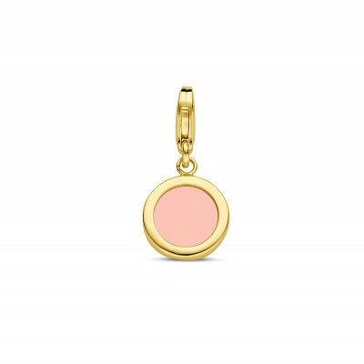 14-karaat-gouden-ronde-bedel-met-synthetische-roze-koraal-10-mm