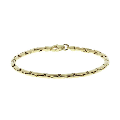 14-karaat gouden schakelarmband met cardano schakel 3 mm breed - Lengte 19 cm