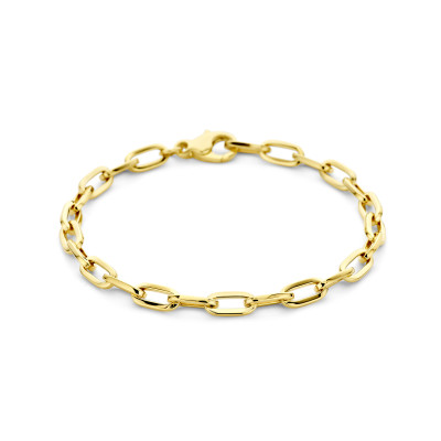 14-karaat-gouden-schakelarmband-met-glanzende-paperclip-schakels-4-7-mm-breed-lengte-19-cm