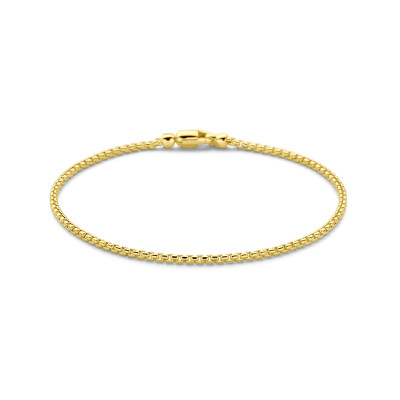 14-karaat gouden schakelarmband met Venetiaanse schakel 1.7 mm breed - Lengte 18 cm