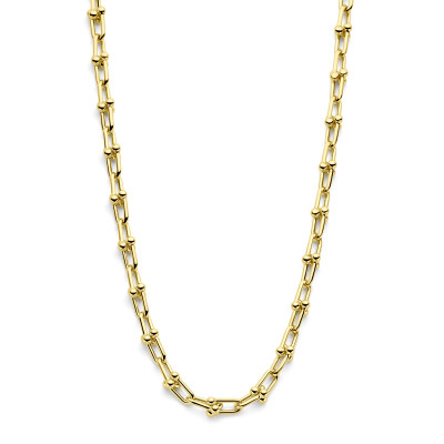 14-karaat gouden schakelketting gourmet 9 mm - Lengte 45 cm