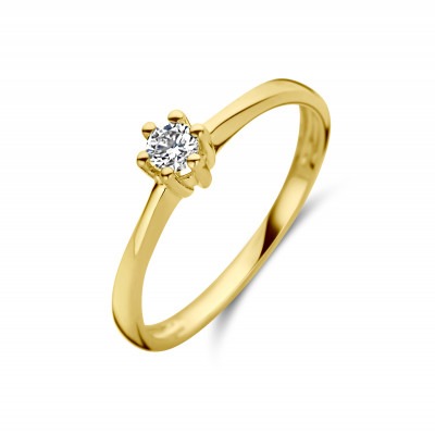 14-karaat-gouden-solitaire-ring-met-diamant-0-15-crt