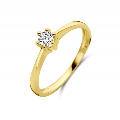 14-karaat-gouden-solitaire-ring-met-diamant-0-20-crt
