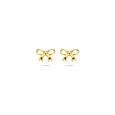 14-karaat-gouden-strikvormige-oorknopjes-glanzend-afgewerkt-8-mm-breed-hoogte-5-5-mm