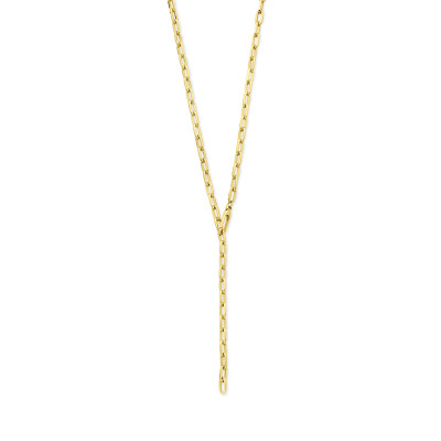 14-karaat gouden Y-ketting met anker schakels 4.7 mm breed - Lengte 60 cm