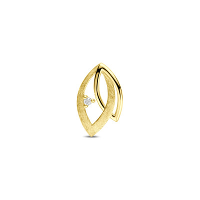 14-karaats-gouden-hanger-met-glanzend-en-scratched-blad-en-0-02-crt-diamant-hoogte-15-5-mm