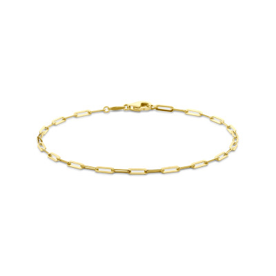 9-karaat-goudkleurige-schakelarmband-met-paperclip-schakels-2-1-mm-breed-lengte-19-cm