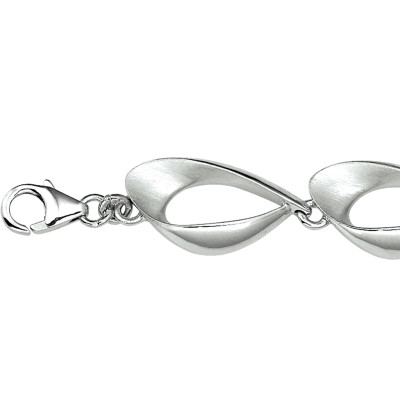 925 sterling zilveren schakelarmband met ovale schakels 11.5 mm breed - Lengte 19 cm