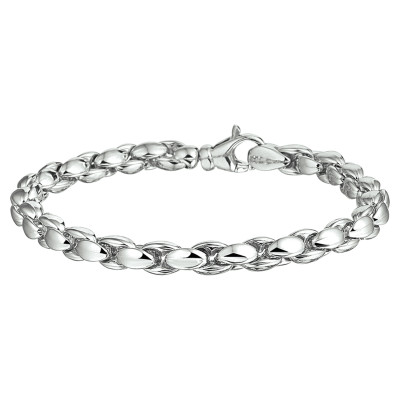 925 sterling zilveren schakelarmband met ovale schakels 5.5 mm breed - Lengte 19.5 cm