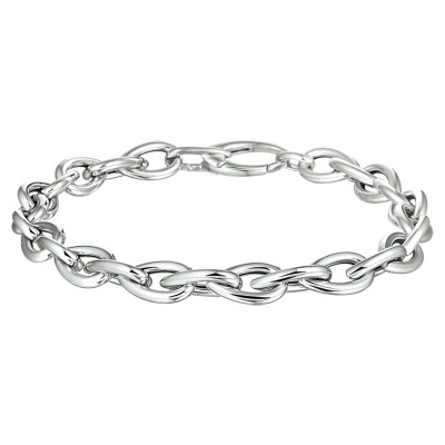 925 sterling zilveren schakelarmband met ovale schakels 7 mm breed - Lengte 20 cm