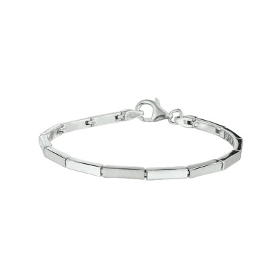 925 sterling zilveren schakelarmband met staafjes 2.8 mm breed - Lengte 19 cm
