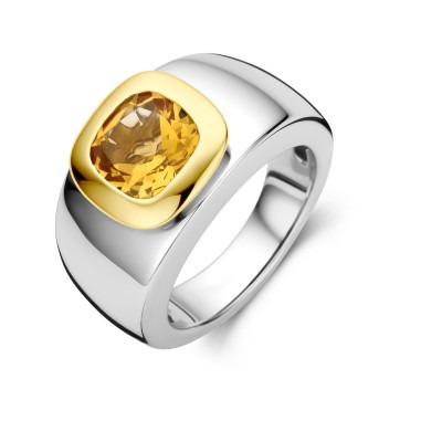 bicolor-gouden-en-zilveren-ring-met-gele-oranje-citrien-12-mm-breed