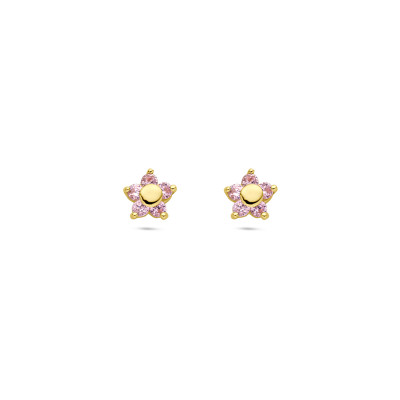 bloem-oorbellen-van-goud-en-roze-zirkonia-4-5-mm-x-4-5-mm