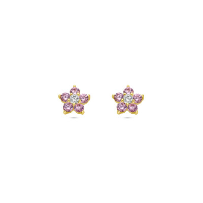 bloem-oorbellen-van-goud-en-roze-zirkonia-6-5-mm-x-6-mm