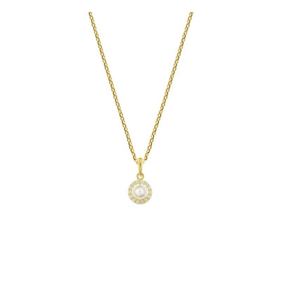 Edelsteen ketting met parel