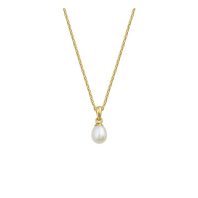 Edelsteen ketting met prachtige parel