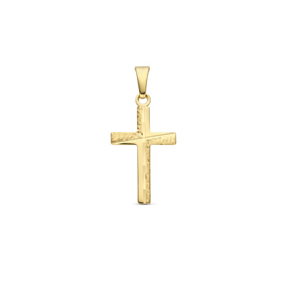 gehamerde-14-karaat-gouden-kruisje-hanger-12-mm-breed-hoogte-18-mm