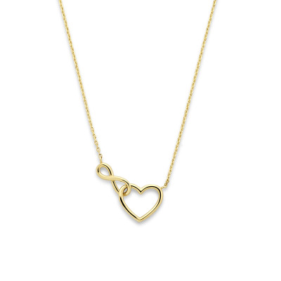 glanzende-14-karaat-gouden-ketting-met-hart-en-infinity-teken-0-8-mm-breed-lengte-40-42-44-cm