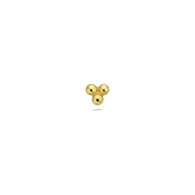 gold-plated-flat-back-oorpiercing-met-bolletjes-driehoek-vorm-per-stuk