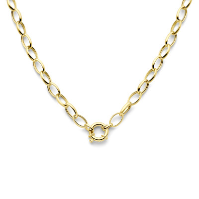 gold-plated-ketting-met-ankerschakel-van-8-3-mm-breed-en-groot-springslot-lengte-45-cm