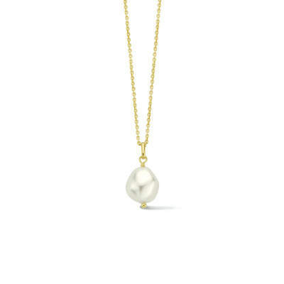 gold-plated-ketting-met-hanger-van-witte-imitatie-parel-1-3-mm-breed-lengte-40-cm