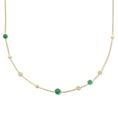 gouden-edelsteen-ketting-met-groen-agaat-en-kwartsiet-lengte-41-43-45-cm
