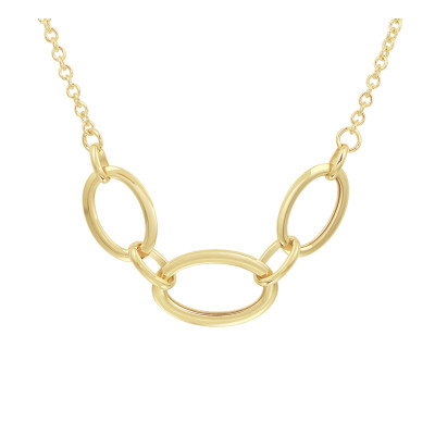Gouden ketting met opvallende ankerschakel